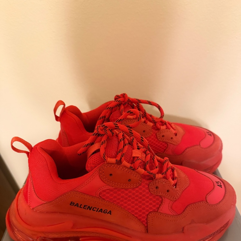 Balenciaga Men Red Sneakers